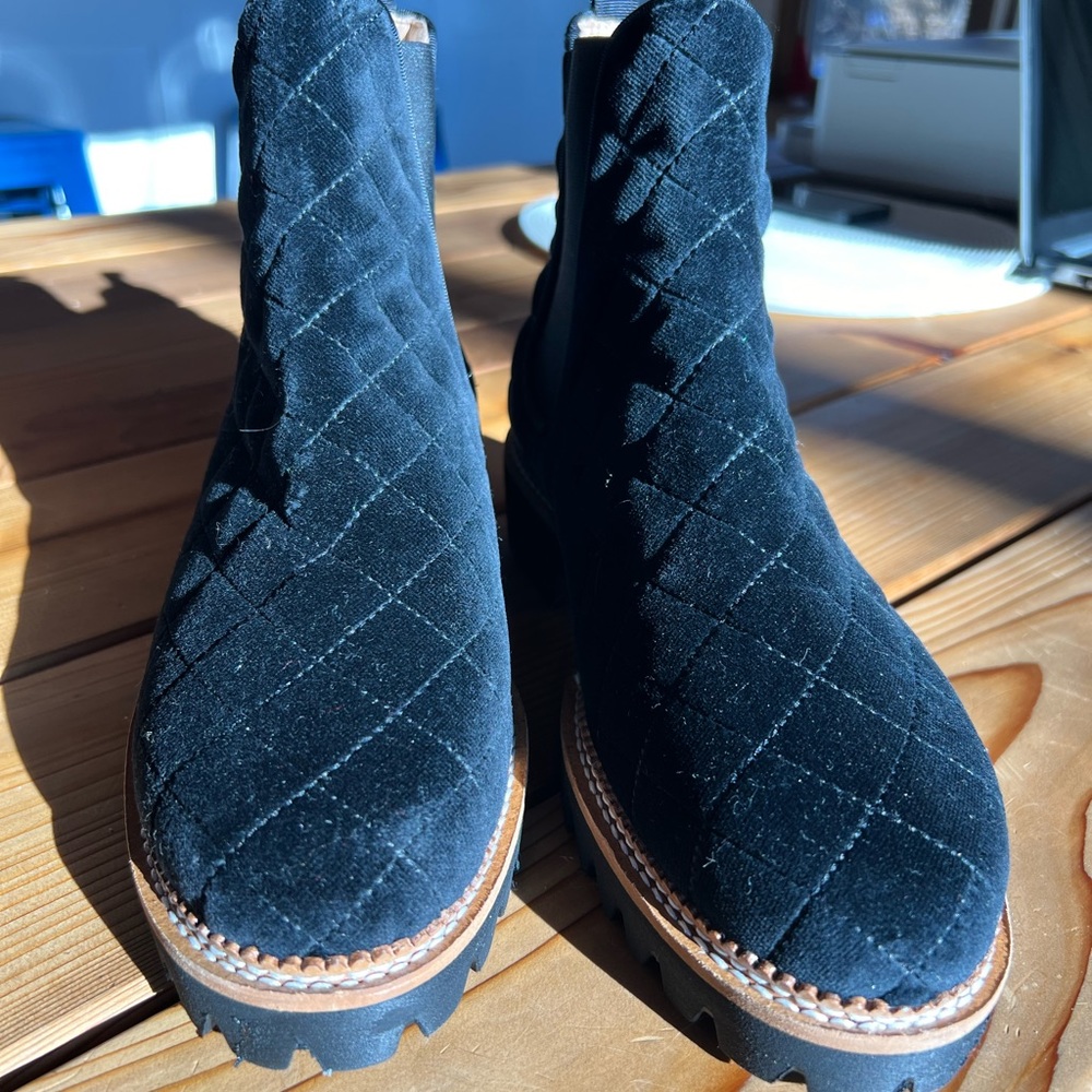 Jon Josef quilted suede booties